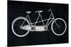 Bicycle Built for Two Black No Words-Ryan Fowler-Stretched Canvas