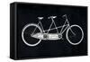 Bicycle Built for Two Black No Words-Ryan Fowler-Framed Stretched Canvas