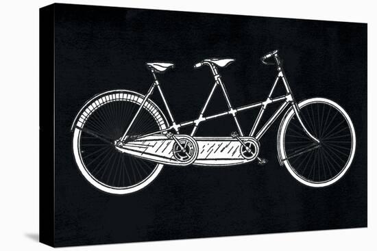 Bicycle Built for Two Black No Words-Ryan Fowler-Stretched Canvas