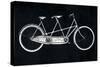 Bicycle Built for Two Black No Words-Ryan Fowler-Stretched Canvas