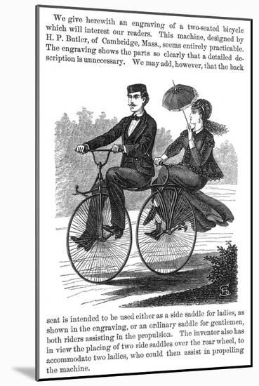 Bicycle Built for Two-null-Mounted Giclee Print