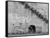 Bicycle & Cracked Wall, Einsiedeln, Switzerland 04-Monte Nagler-Framed Stretched Canvas