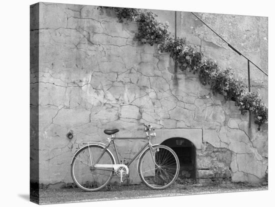 Bicycle & Cracked Wall, Einsiedeln, Switzerland 04-Monte Nagler-Stretched Canvas