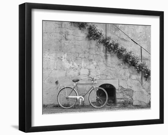 Bicycle & Cracked Wall, Einsiedeln, Switzerland 04-Monte Nagler-Framed Photographic Print