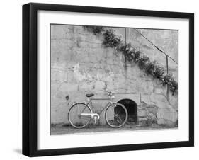 Bicycle & Cracked Wall, Einsiedeln, Switzerland 04-Monte Nagler-Framed Photographic Print