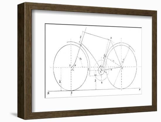 Bicycle Diagram, 19th Century-Science Photo Library-Framed Photographic Print