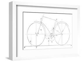 Bicycle Diagram, 19th Century-Science Photo Library-Framed Photographic Print