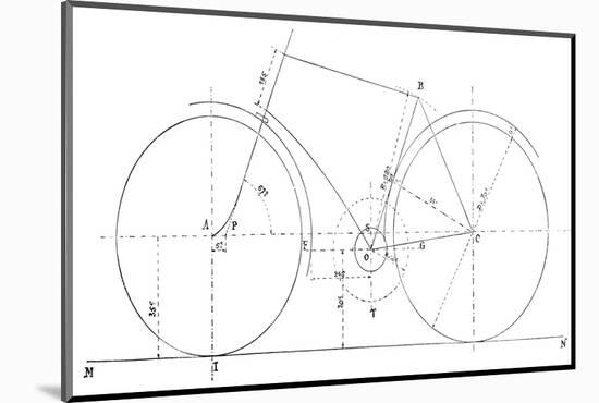 Bicycle Diagram, 19th Century-Science Photo Library-Mounted Photographic Print