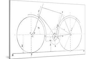 Bicycle Diagram, 19th Century-Science Photo Library-Stretched Canvas