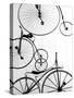 Bicycle Display at Swiss Transport Museum, Lucerne, Switzerland-Walter Bibikow-Stretched Canvas