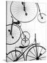 Bicycle Display at Swiss Transport Museum, Lucerne, Switzerland-Walter Bibikow-Stretched Canvas