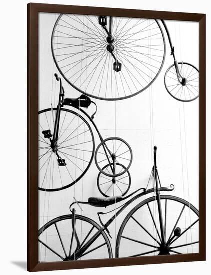 Bicycle Display at Swiss Transport Museum, Lucerne, Switzerland-Walter Bibikow-Framed Photographic Print