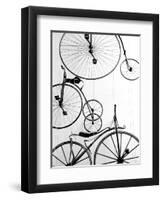 Bicycle Display at Swiss Transport Museum, Lucerne, Switzerland-Walter Bibikow-Framed Premium Photographic Print