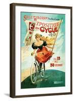 Bicycle Exhibition, c.1897-null-Framed Art Print