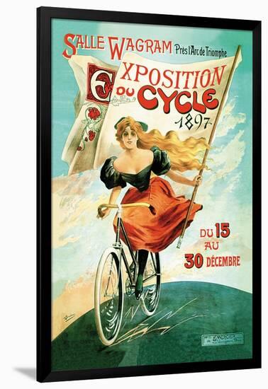 Bicycle Exhibition, c.1897-null-Framed Art Print