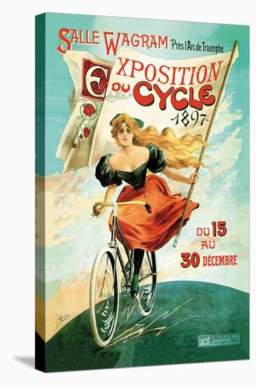 Bicycle Exhibition, c.1897-null-Stretched Canvas