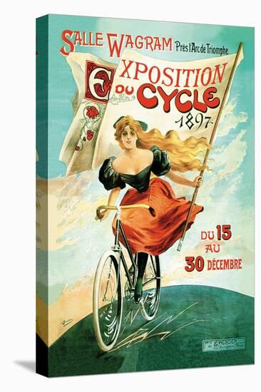 Bicycle Exhibition, c.1897-null-Stretched Canvas