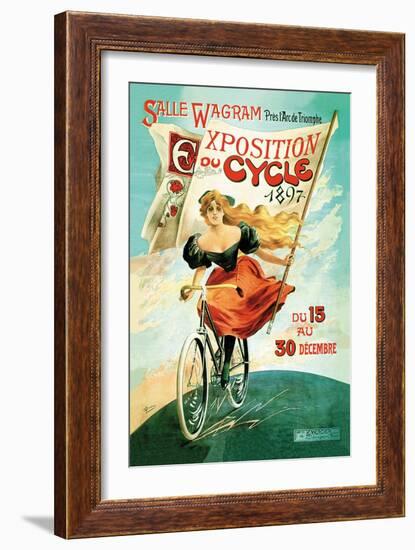 Bicycle Exhibition, c.1897-null-Framed Art Print