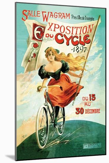 Bicycle Exhibition, c.1897-null-Mounted Art Print