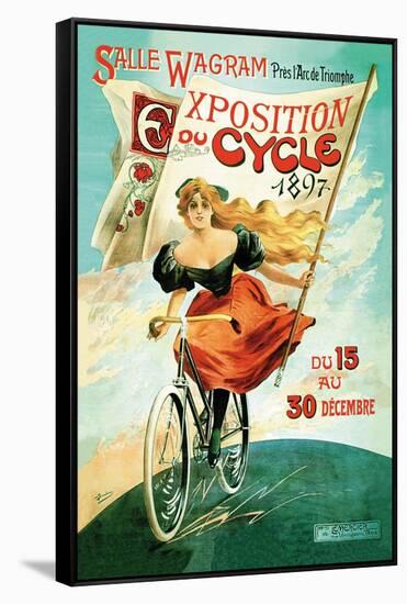 Bicycle Exhibition, c.1897-null-Framed Stretched Canvas