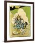 Bicycle, Girl Falls Off-John Hassall-Framed Art Print