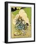 Bicycle, Girl Falls Off-John Hassall-Framed Art Print