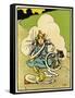 Bicycle, Girl Falls Off-John Hassall-Framed Stretched Canvas