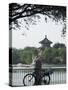 Bicycle, Houhai Lake, Beijing, China-Kober Christian-Stretched Canvas