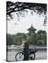 Bicycle, Houhai Lake, Beijing, China-Kober Christian-Stretched Canvas