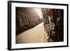 Bicycle in an Alley Street in Amsterdam, Netherlands-Carlo Acenas-Framed Photographic Print