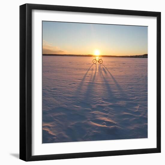 Bicycle in Snow-Wisslaren-Framed Photographic Print