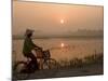 Bicycle in the Morning Mist at Sunrise, Limestone Mountain Scenery, Tam Coc, South of Hanoi-Christian Kober-Mounted Photographic Print