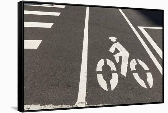 Bicycle Lane near Dongmen Market, Taipei, Taiwan-Paul Souders-Framed Stretched Canvas