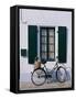 Bicycle Leaning Against a Wall, Ile De Re, France, Europe-Guy Thouvenin-Framed Stretched Canvas