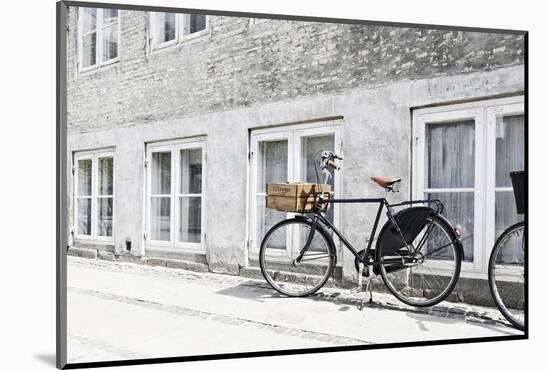 Bicycle Leaning Against Wall, City, Copenhagen, Denmark, Scandinavia-Axel Schmies-Mounted Photographic Print