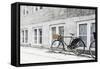 Bicycle Leaning Against Wall, City, Copenhagen, Denmark, Scandinavia-Axel Schmies-Framed Stretched Canvas