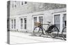 Bicycle Leaning Against Wall, City, Copenhagen, Denmark, Scandinavia-Axel Schmies-Stretched Canvas