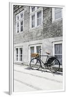Bicycle Leans Against Wall, City, Copenhagen, Denmark, Scandinavia-Axel Schmies-Framed Premium Photographic Print