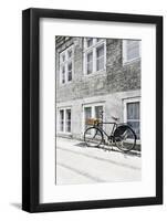 Bicycle Leans Against Wall, City, Copenhagen, Denmark, Scandinavia-Axel Schmies-Framed Photographic Print