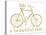 Bicycle Life Is Beautiful Ride Golden White-Amy Brinkman-Stretched Canvas