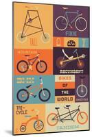 Bicycle of the World-Lantern Press-Mounted Art Print