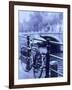 Bicycle on Rail by Canal, Amsterdam, Netherlands-Walter Bibikow-Framed Photographic Print