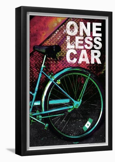Bicycle - One Less Car Poster-null-Framed Poster