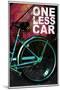 Bicycle - One Less Car Poster-null-Mounted Photo