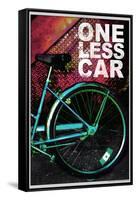 Bicycle - One Less Car Poster-null-Framed Stretched Canvas