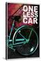Bicycle - One Less Car Poster-null-Stretched Canvas