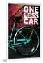 Bicycle - One Less Car Poster-null-Framed Photo