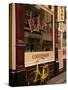 Bicycle Outside Coffee Shop, Amsterdam, Holland, Europe-Frank Fell-Stretched Canvas