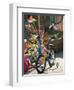 Bicycle Outside Toy Shop, Lesvos, Mytilini, Aegean Islands, Greece-Walter Bibikow-Framed Photographic Print