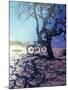 Bicycle Parked Against a Tree-null-Mounted Premium Photographic Print